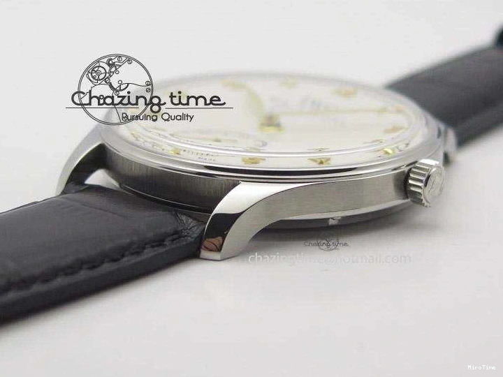 MIROTIME 0501 Sustainable Portuguese IW545408 White Dial ZF 1:1 Best Edition On Dark Blue Leather Strap 7335